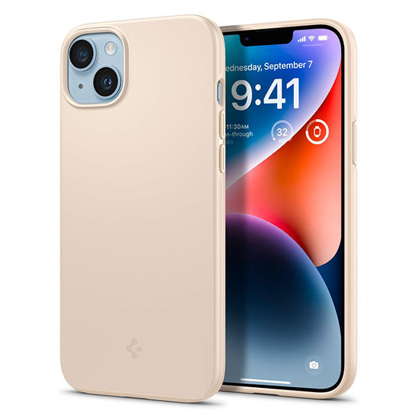 фото Чехол spigen thin fit для iphone 14, (acs04793) песочно-бежевый (sand beige)