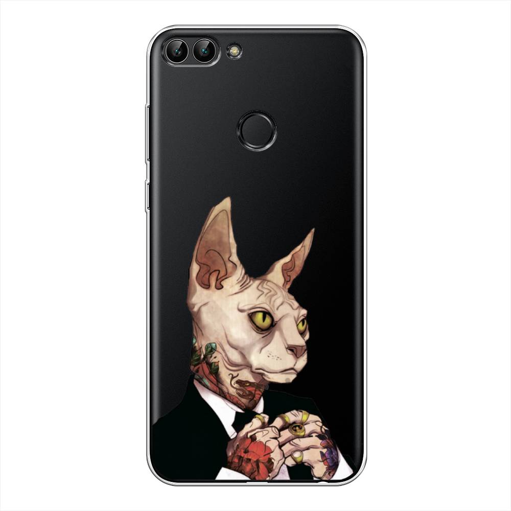 

Чехол Awog на Huawei Y9 2018 "Татуированный сфинкс", Бежевый;черный;красный, 64950-7