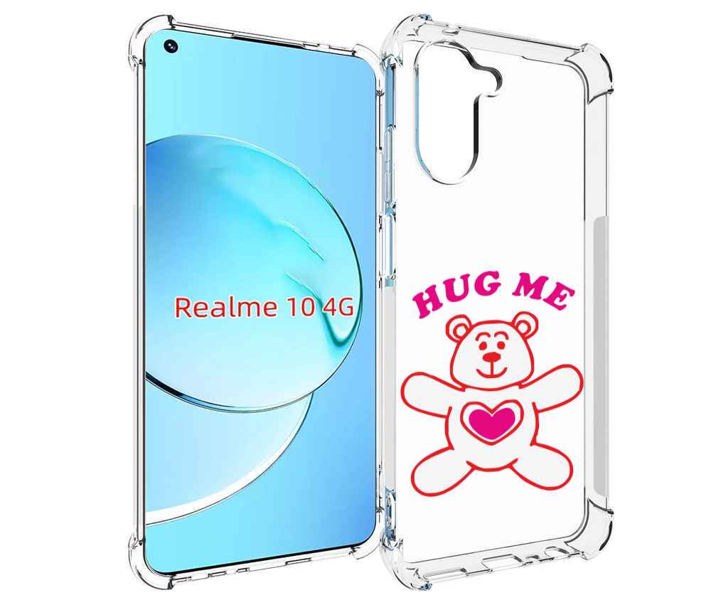 

Чехол MyPads 14 февраля обними меня для Realme 10, Прозрачный, Tocco
