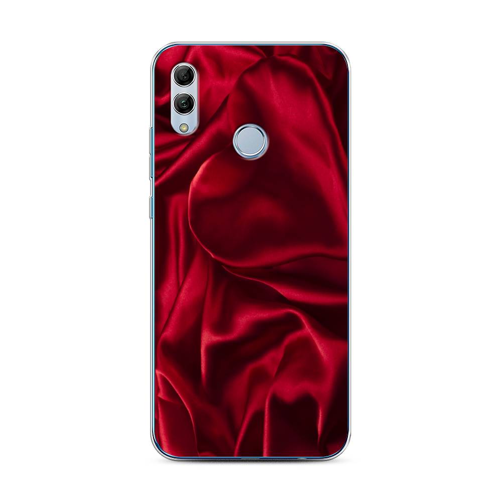 фото Чехол awog "текстура красный шелк" для honor 10 lite