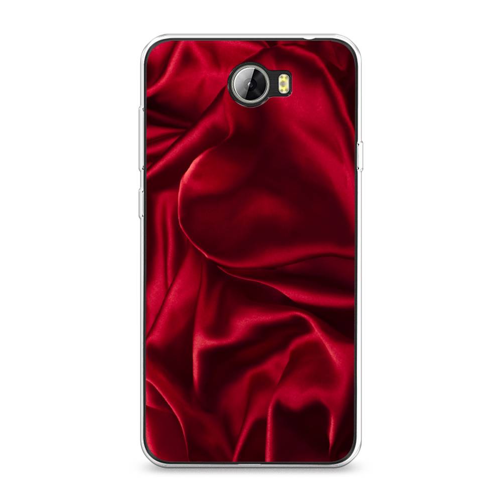 фото Чехол awog "текстура красный шелк" для honor 5a