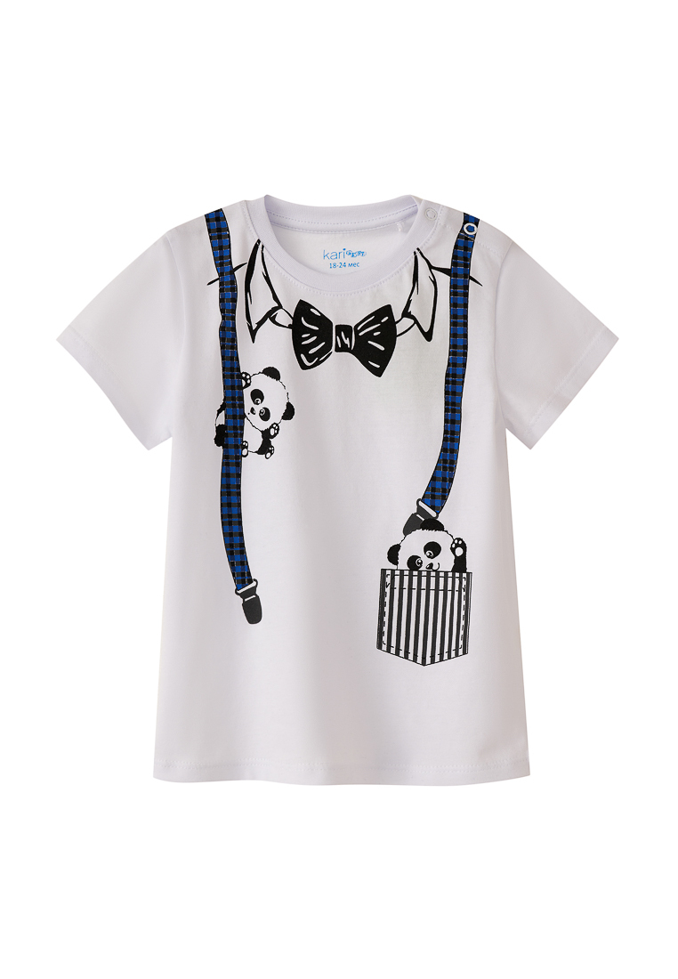 

Футболка детская Kari Baby SS23B07400507, белый, 86, SS23B07400507