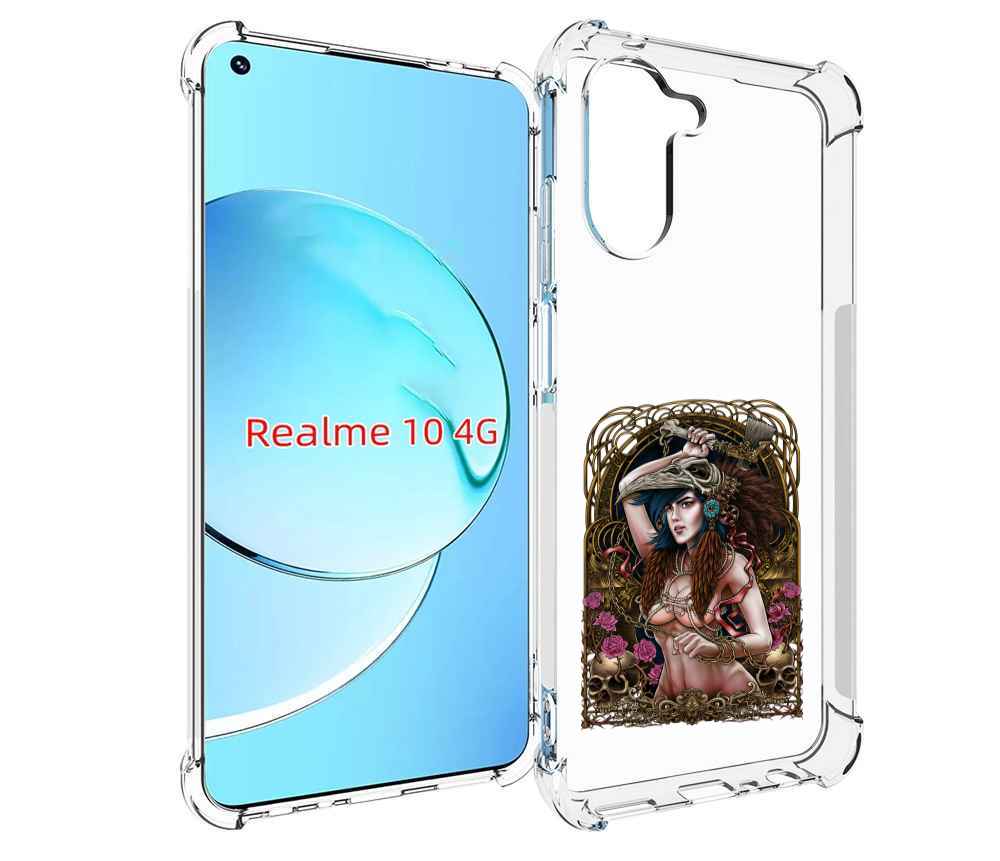 

Чехол MyPads красивая девушка рисунок для Realme 10, Прозрачный, Tocco