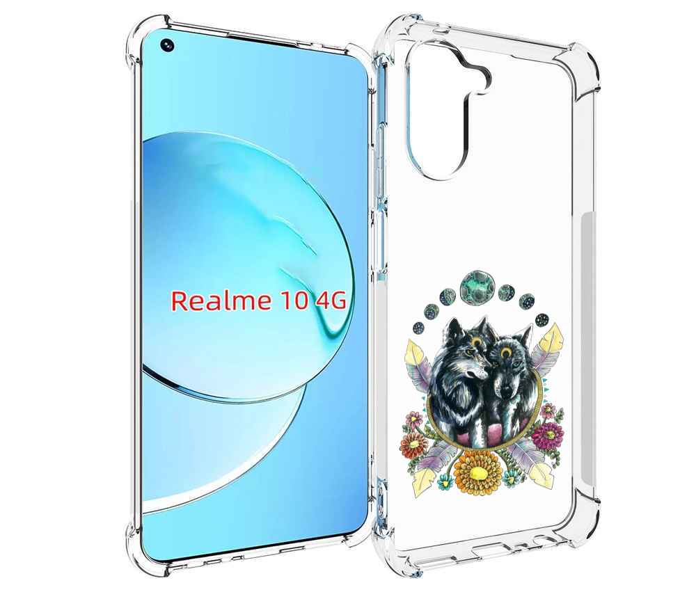 

Чехол MyPads красивые волки абстракция для Realme 10, Прозрачный, Tocco