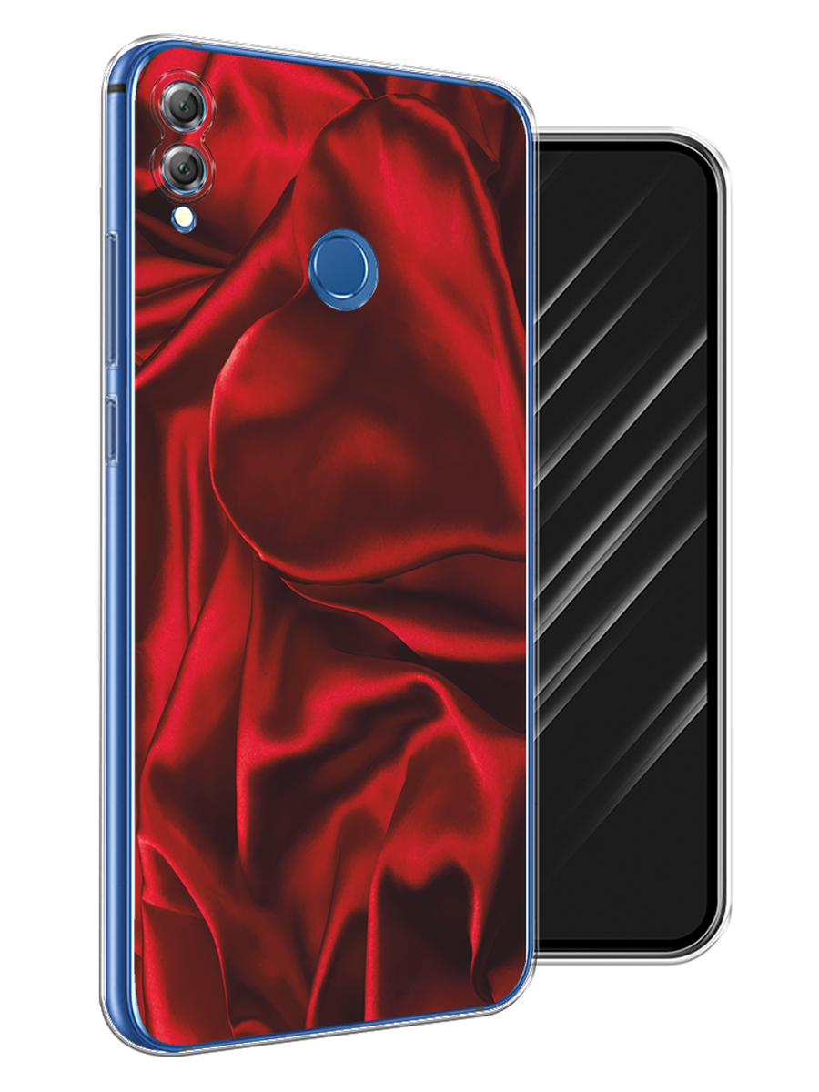 

Чехол Awog на Honor 8X "Текстура красный шелк", 66750-3