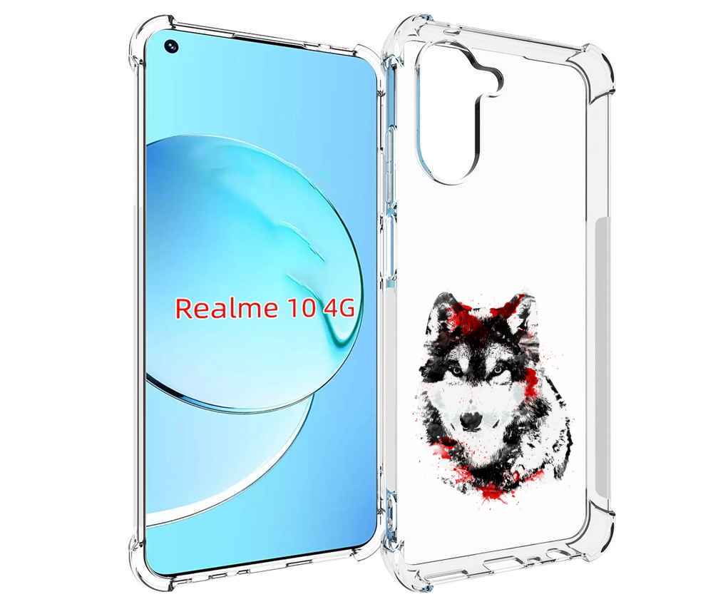 

Чехол MyPads кровавый волк для Realme 10, Прозрачный, Tocco