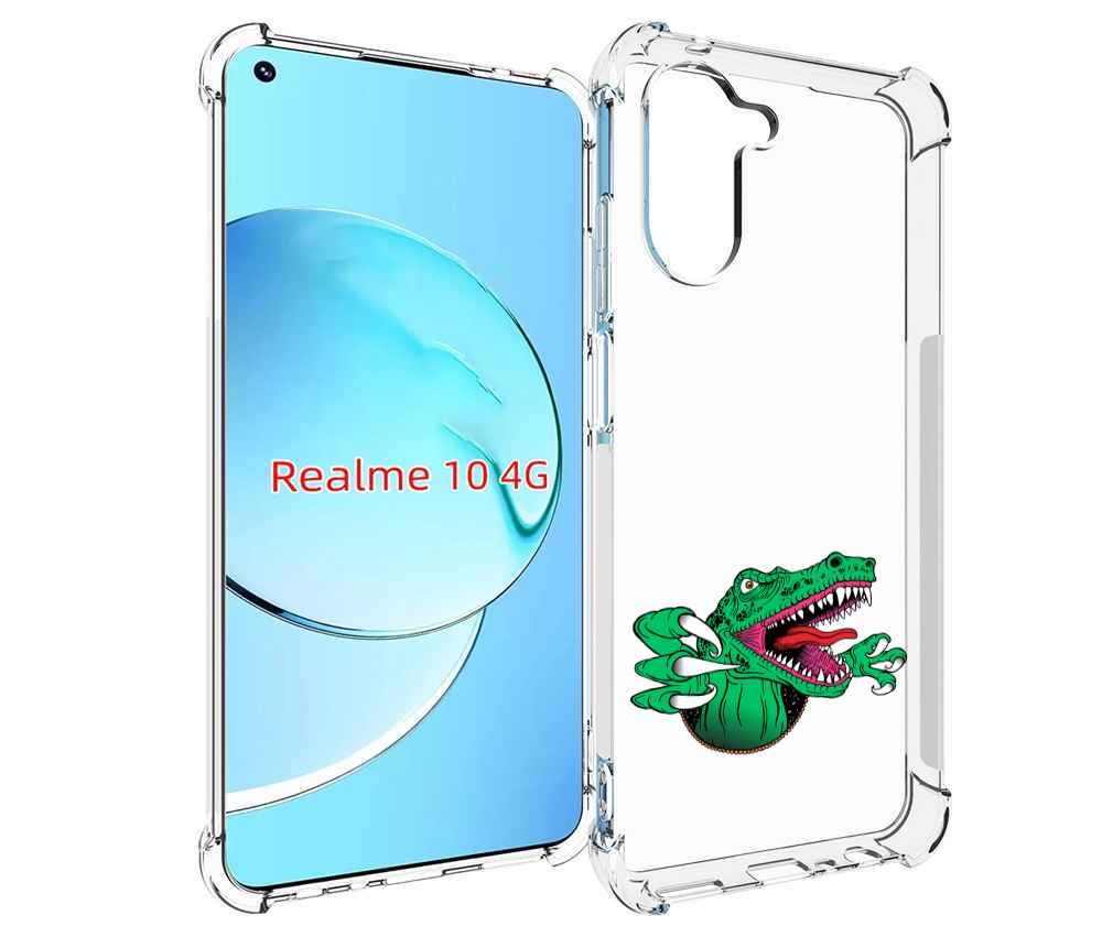 

Чехол MyPads крокодил для Realme 10, Прозрачный, Tocco
