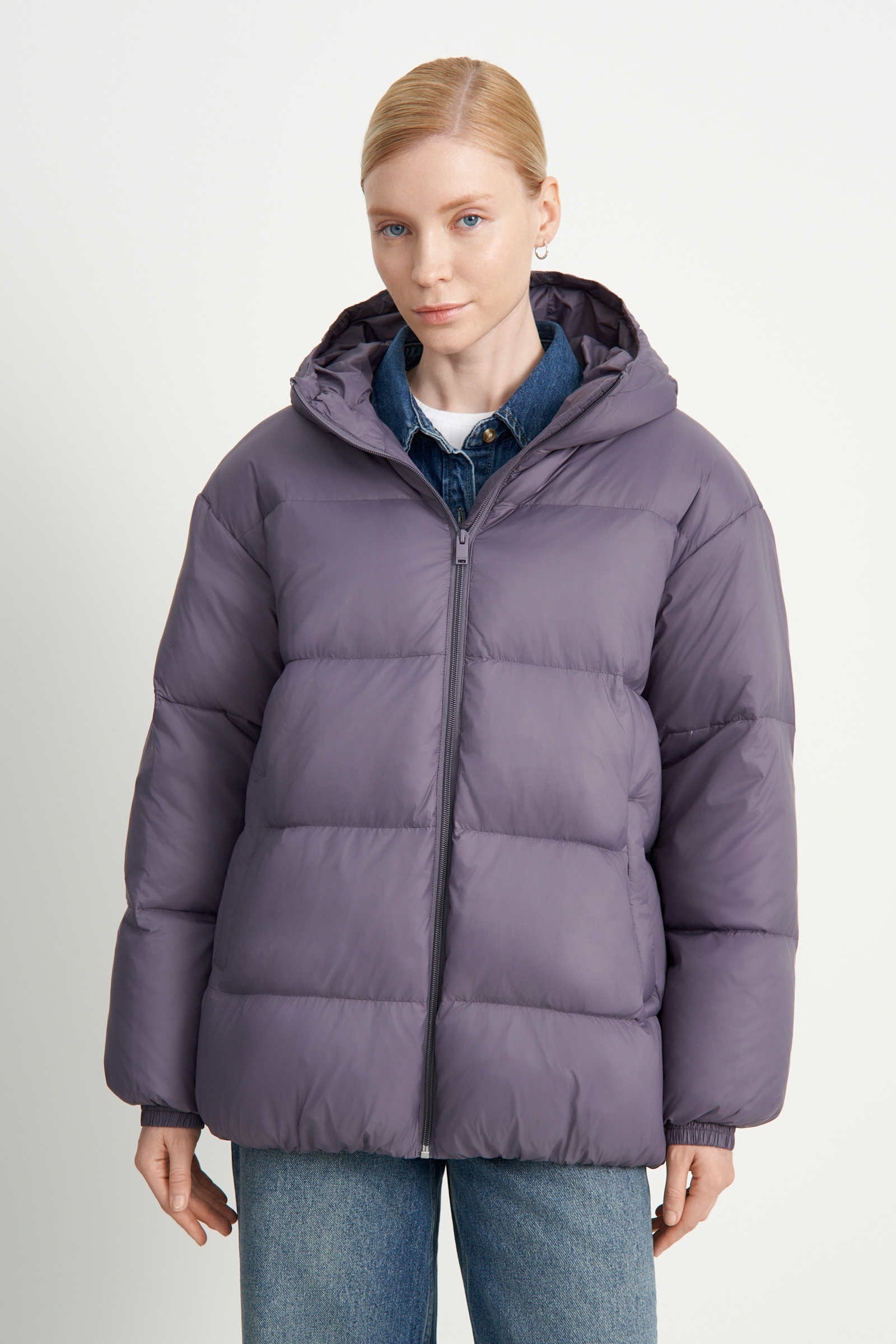 

Пуховик женский Finn Flare FWE11036 фиолетовый XS, FWE11036