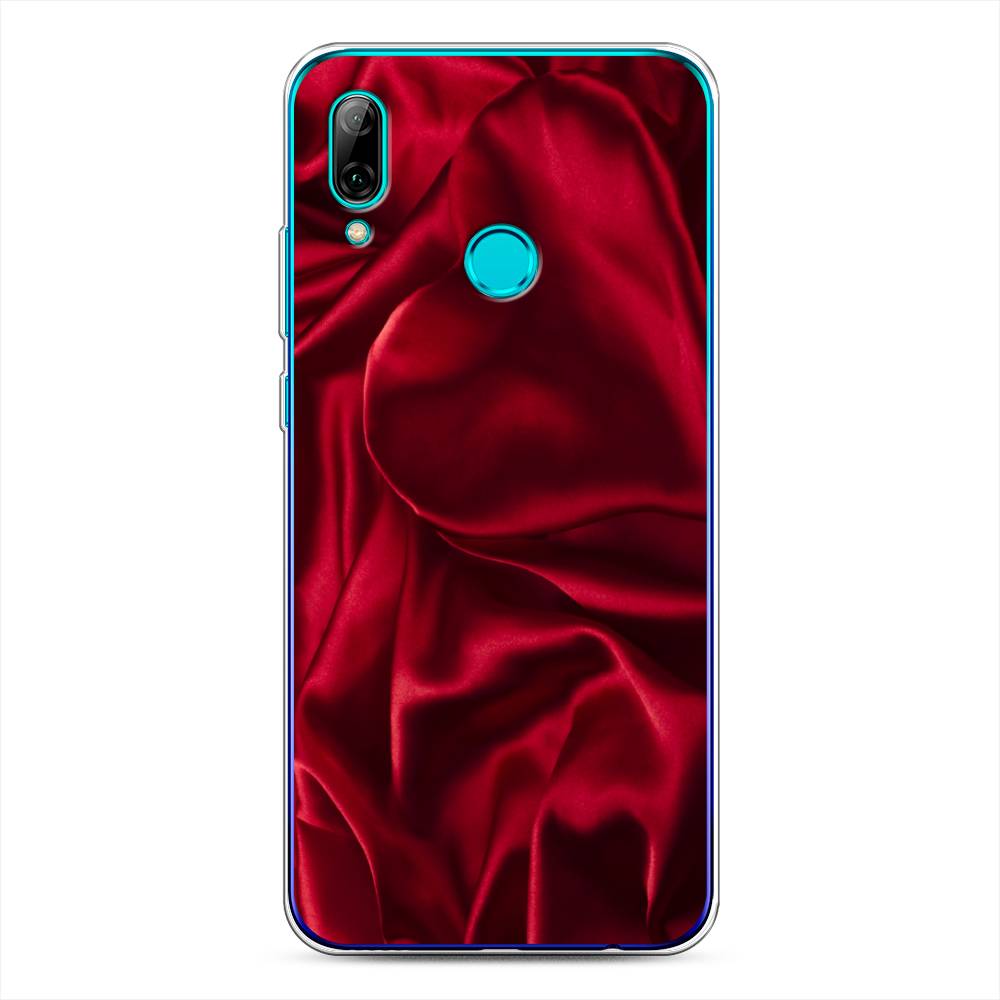 фото Чехол awog "текстура красный шелк" для huawei p smart 2019