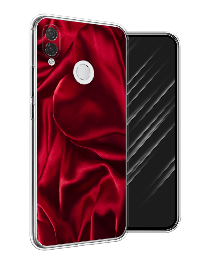 

Чехол Awog на Huawei P Smart Plus "Текстура красный шелк", 68250-3