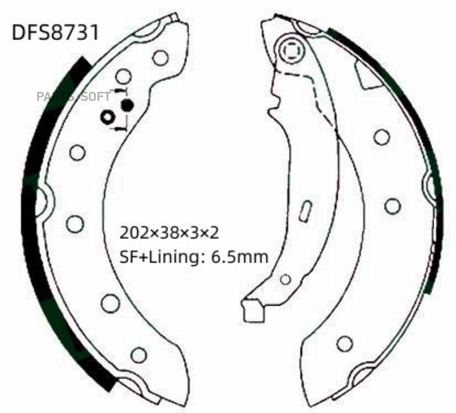 

Тормозные колодки DOUBLE FORCE барабанные DFS8731