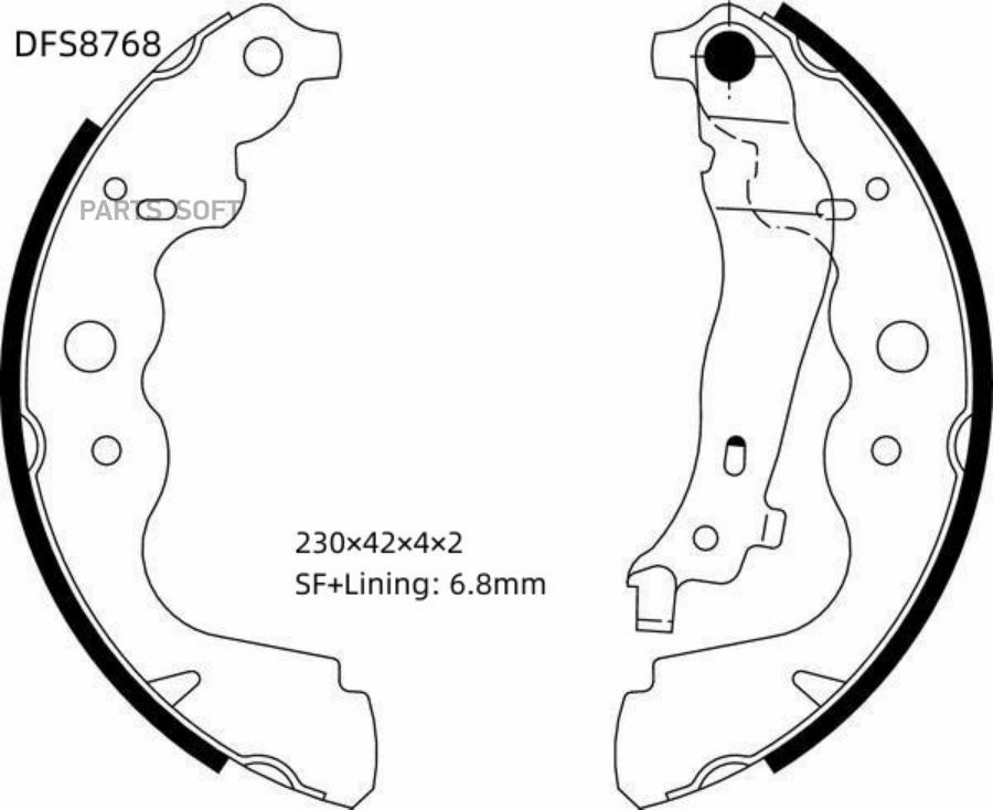 

Тормозные колодки DOUBLE FORCE барабанные DFS8768