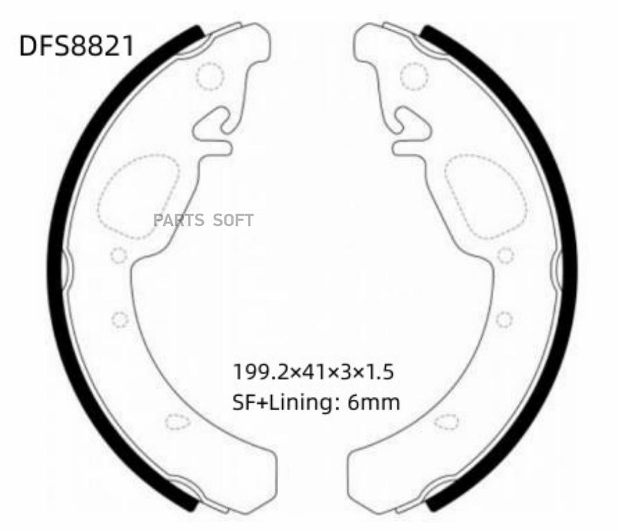 Тормозные колодки DOUBLE FORCE барабанные dfs8821
