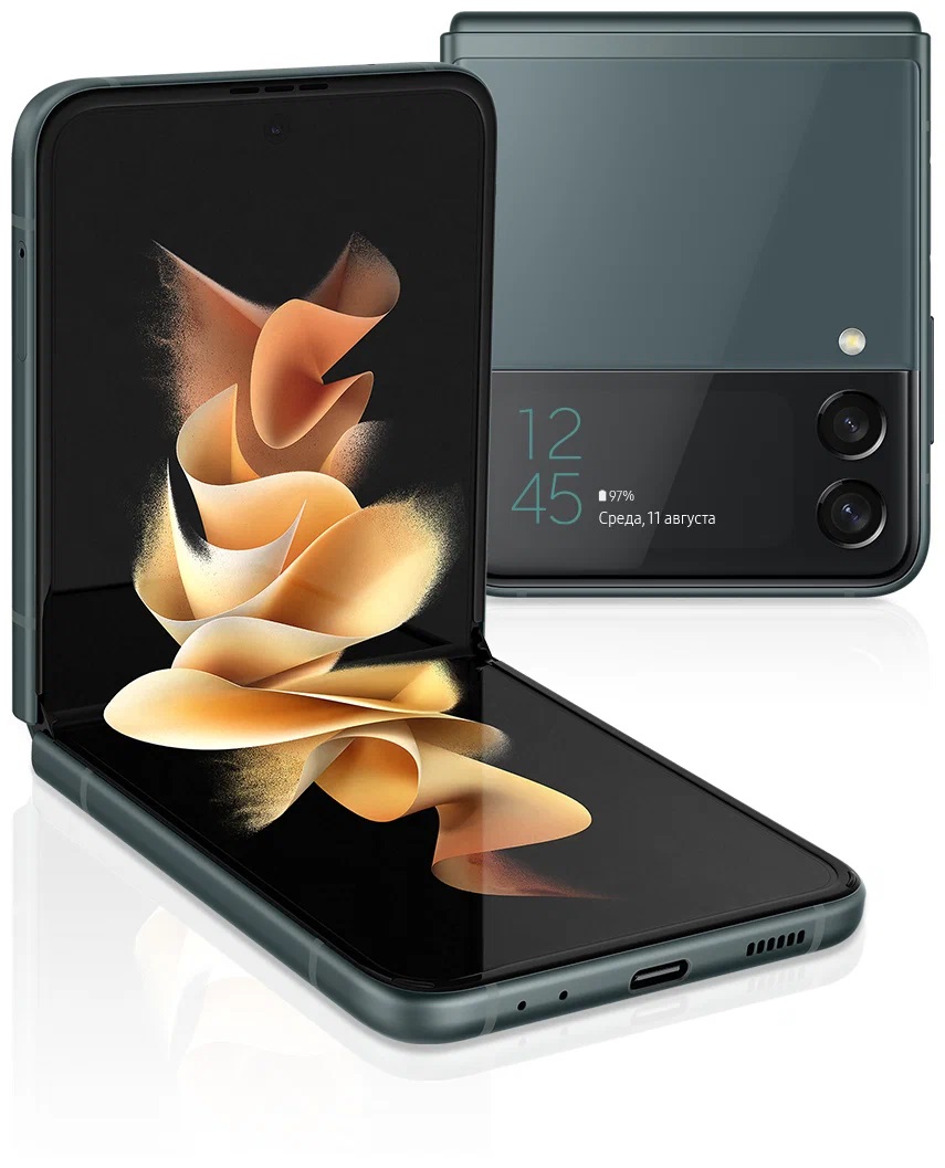 

Смартфон Clevercel Samsung Galaxy Z FLIP3 5G, 8/256GB (восстановленный), зеленый, РСТ, Galaxy Z Flip3