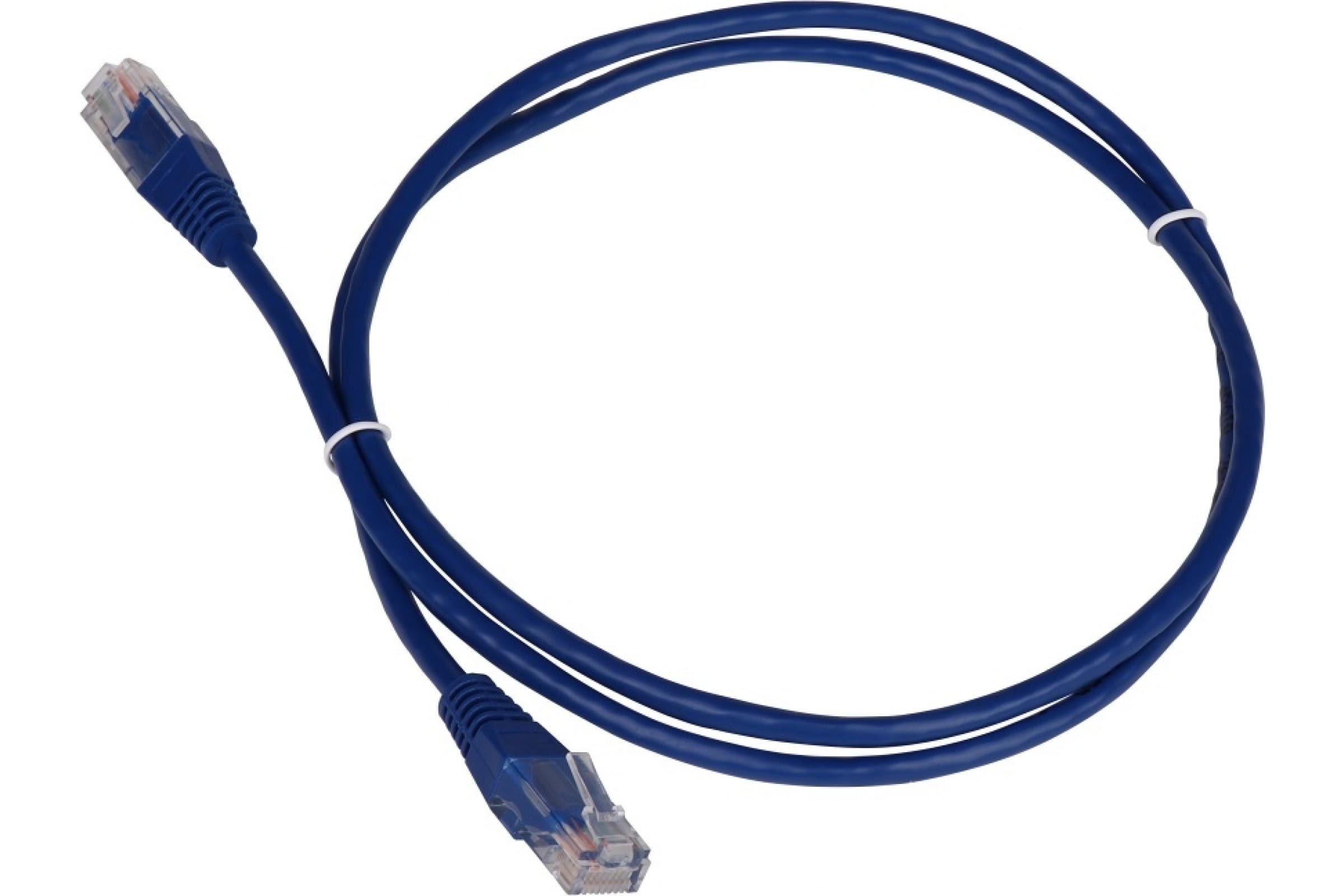 

Патч-корд RJ45 - RJ45, 4 пары, UTP, категория 5е, 1.5 м, синий, TWT TWT-45-45-1.5-BL