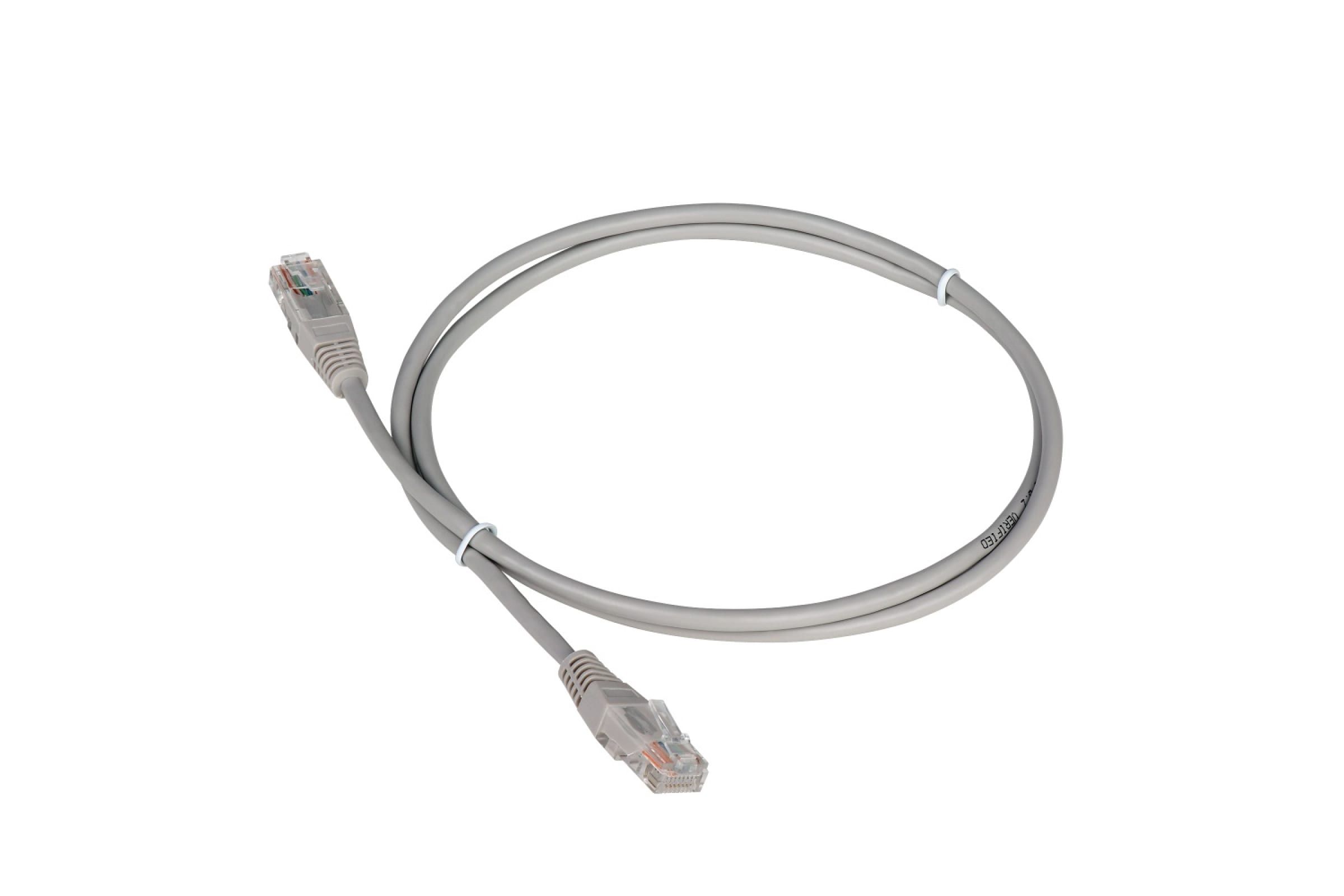 

Патч-корд RJ45 - RJ45, 4 пары, UTP, категория 5е, 1.5 м, серый, TWT TWT-45-45-1.5-GY