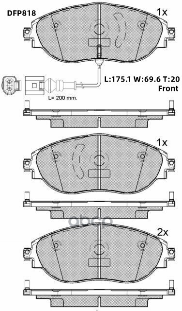 

Тормозные колодки DOUBLE FORCE дисковые DFP818