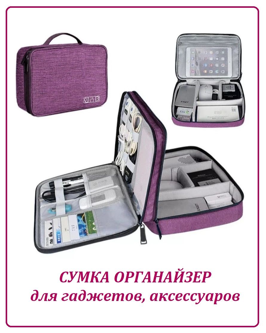 

Сумка органайзер Morento для хранения гаджетов и проводов 28x21x9 см, Electronics Bag