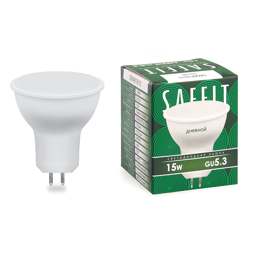 

Лампа светодиодная LED 15вт 230в GU5.3 дневной | код 55226 | FERON 1 шт.