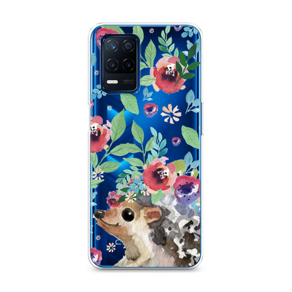 

Чехол Awog на Realme 8 5G/Narzo 30 5G "Ежик в цветах акварель", Разноцветный, 257150-2