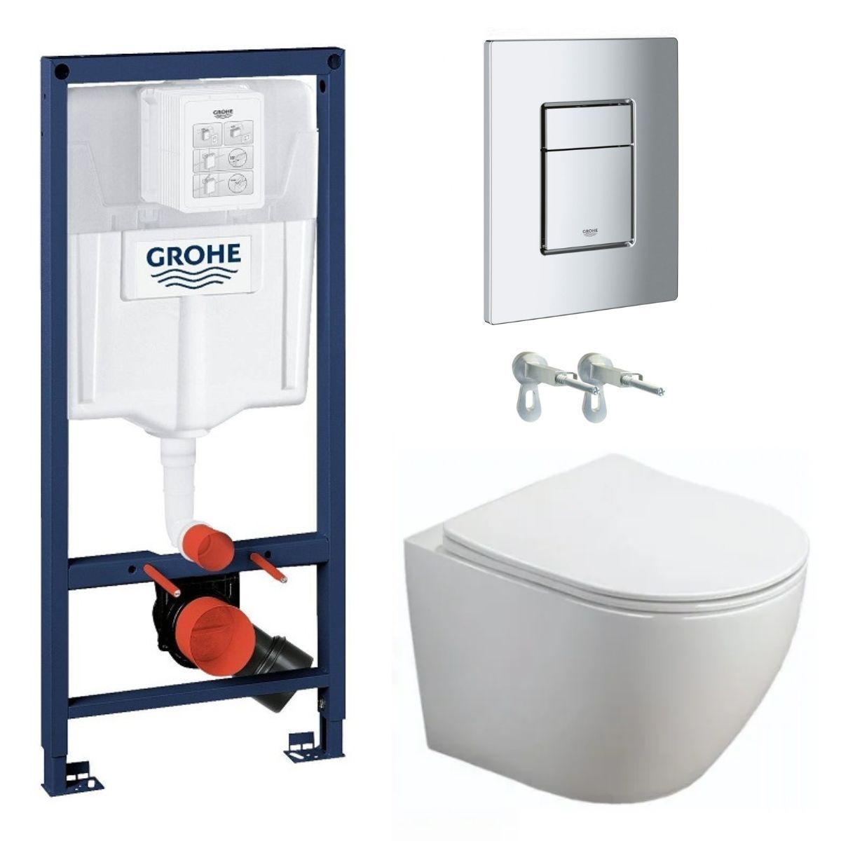 фото Инсталляция grohe rapid sl с подвесным унитазом azario glorio