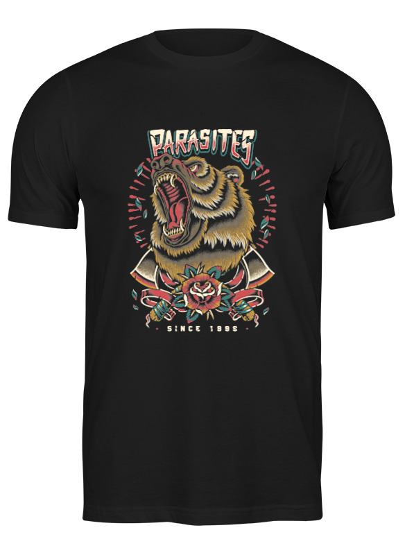 

Футболка унисекс Printio Медведь черная 3XL, Черный, Медведь