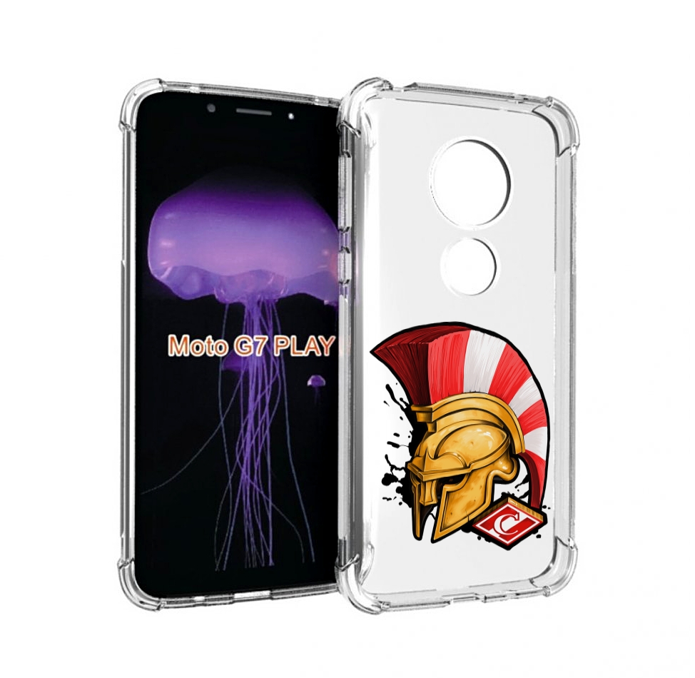 

Чехол MyPads ФК спартак шлем для Motorola Moto G7 Play, Прозрачный, Tocco