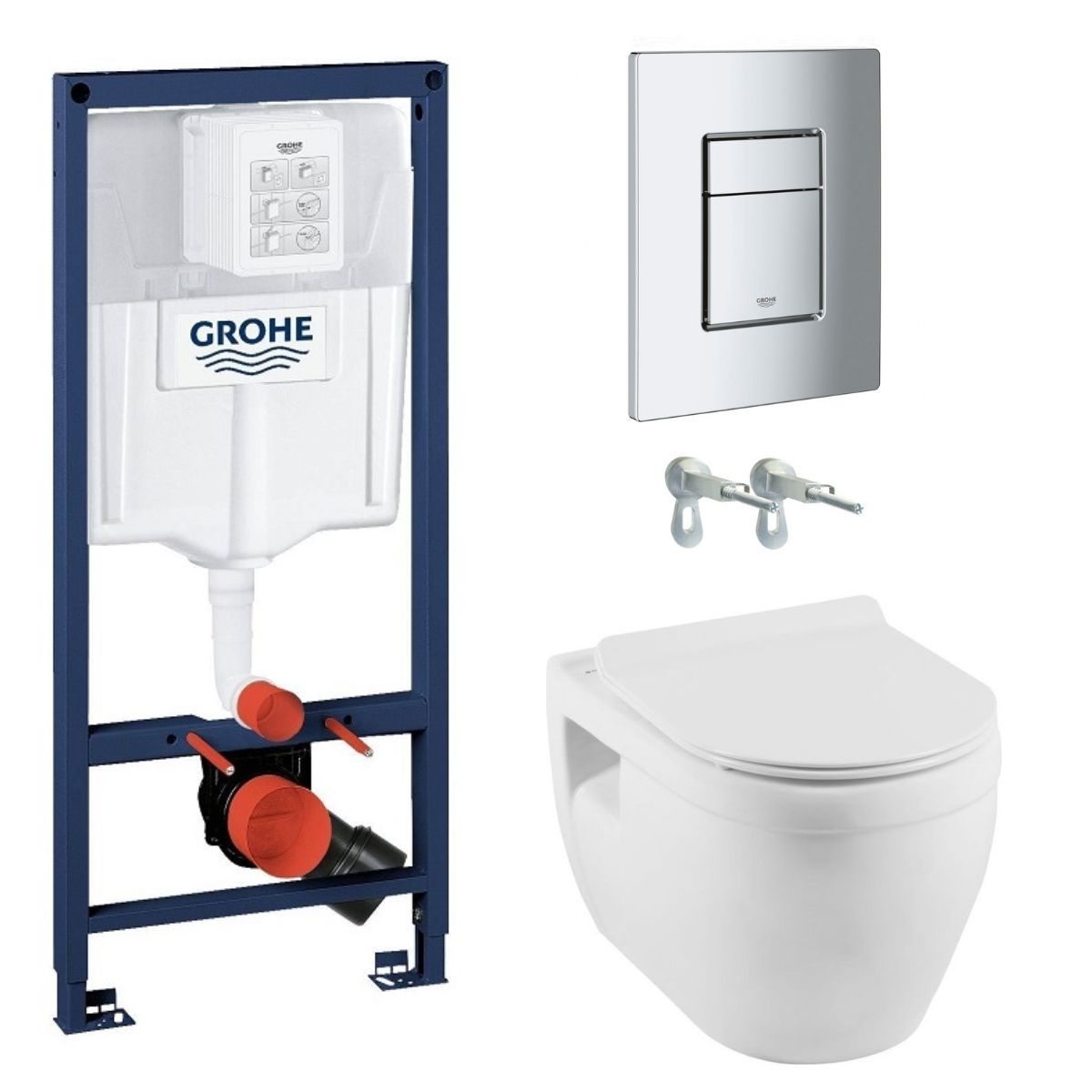 фото Инсталляция grohe rapid sl с подвесным унитазом aquanet glide-w