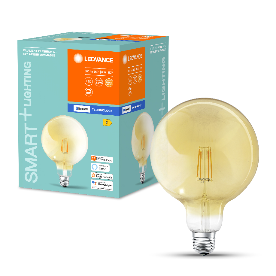 

Умная лампочка светодиодная филаментная LEDVANCE / OSRAM SMART+ Deco, E27, 6Вт, 2400К