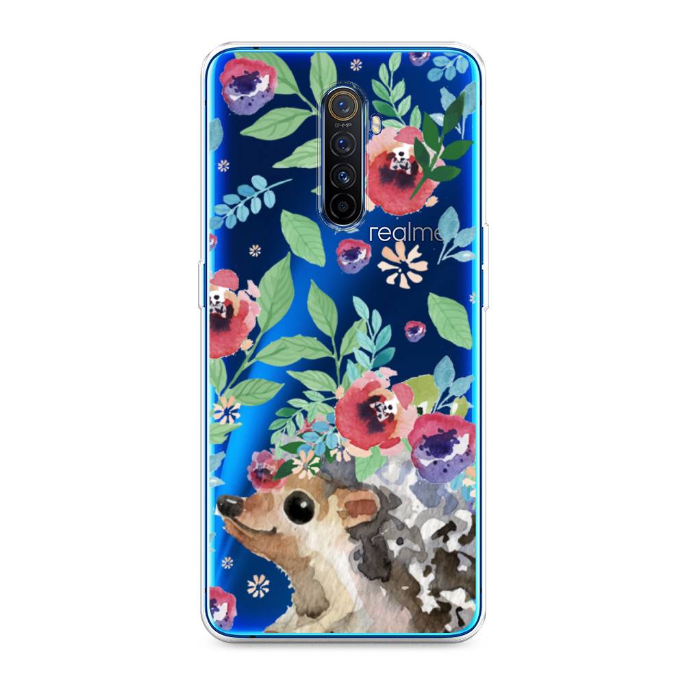 

Чехол Awog на Realme X2 Pro "Ежик в цветах акварель", Разноцветный, 251750-2