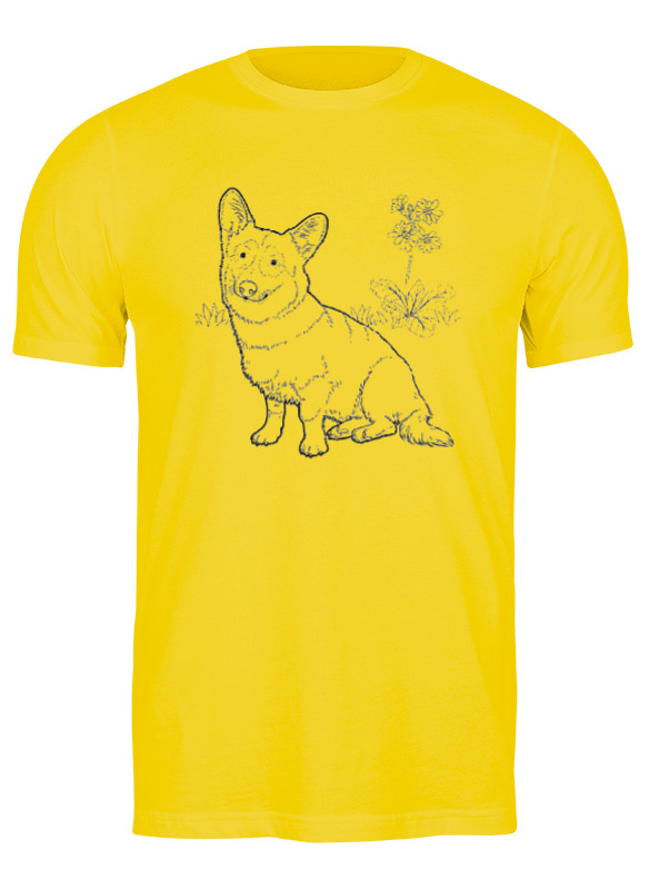

Футболка мужская Printio Корги желтая 3XL, Желтый, Корги