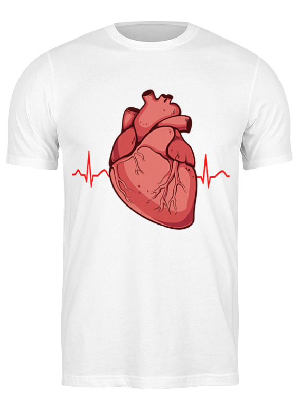 

Футболка мужская Printio Сердце белая 3XL, Белый, Сердце