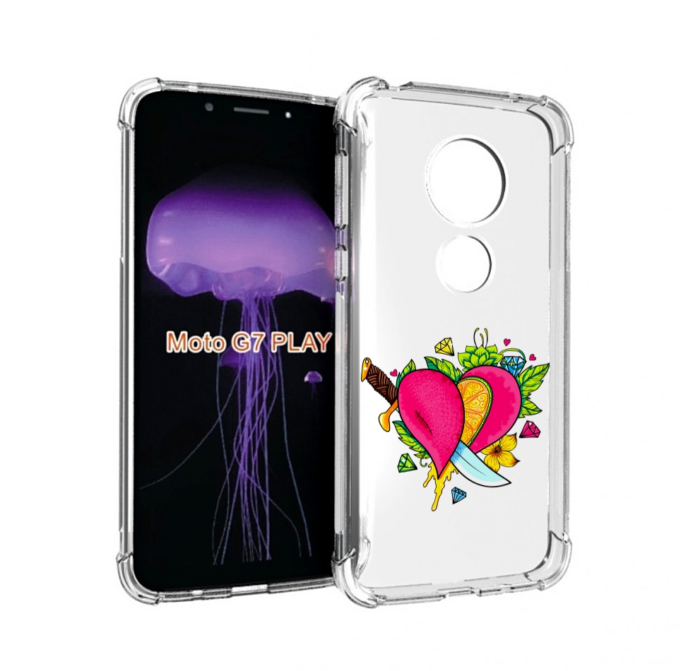 

Чехол MyPads Фруктовое сердце для Motorola Moto G7 Play, Прозрачный, Tocco