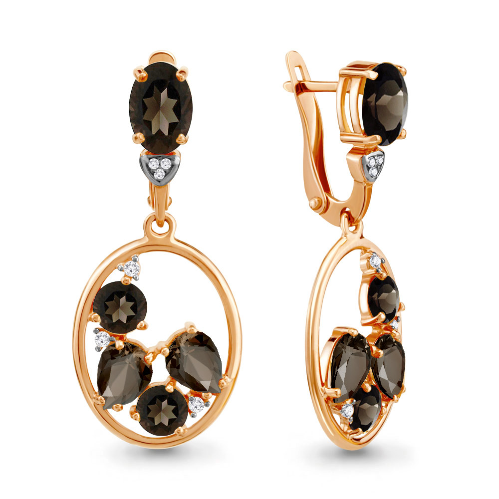 

Серьги из серебра с кварцем Aquamarine 4707101А_925_з, 4707101А_925_з