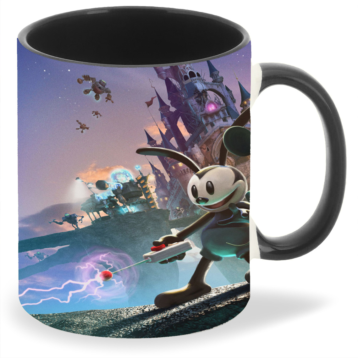 фото Кружка черная coolpodarok disney epic mickey 2 the power of two микки маус кисть