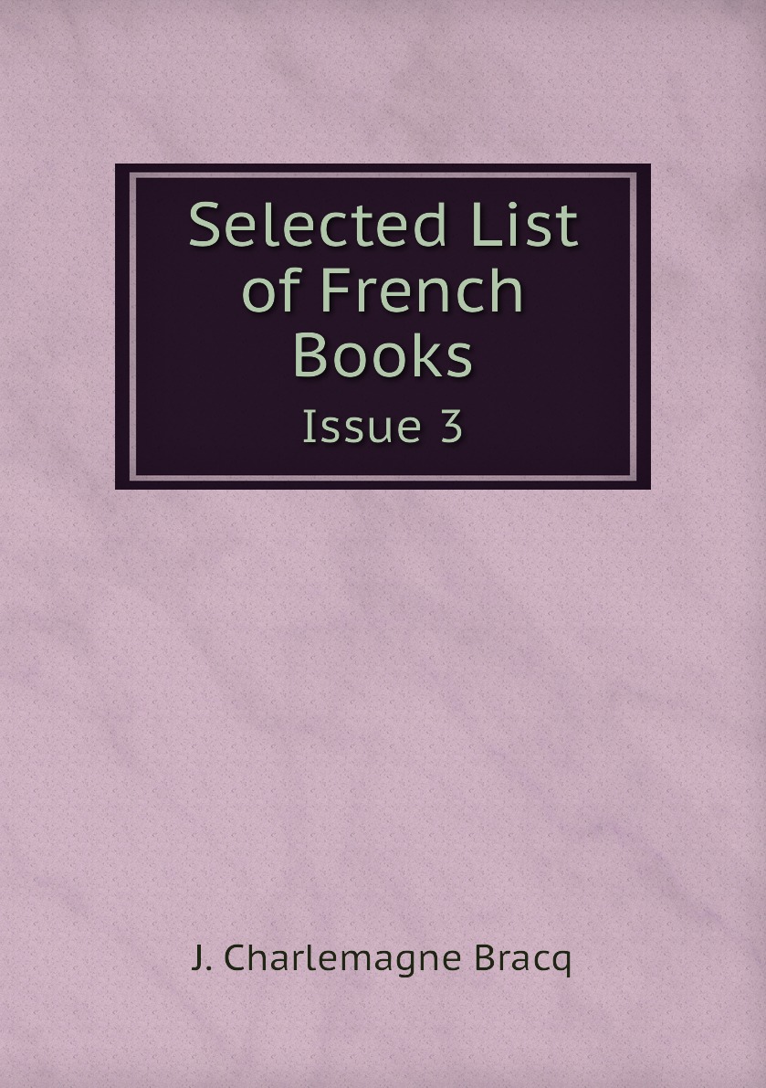 

Selected List of French Books