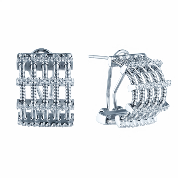 

Серьги из серебра Element47 DM2145E_SR_001_WG, фианит, DM2145E_SR_001_WG
