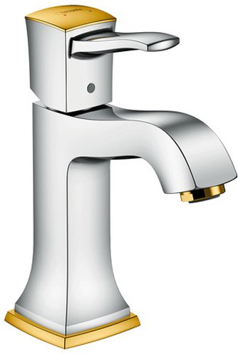 фото Смеситель для раковины hansgrohe metropol classic хром/золото 31300090