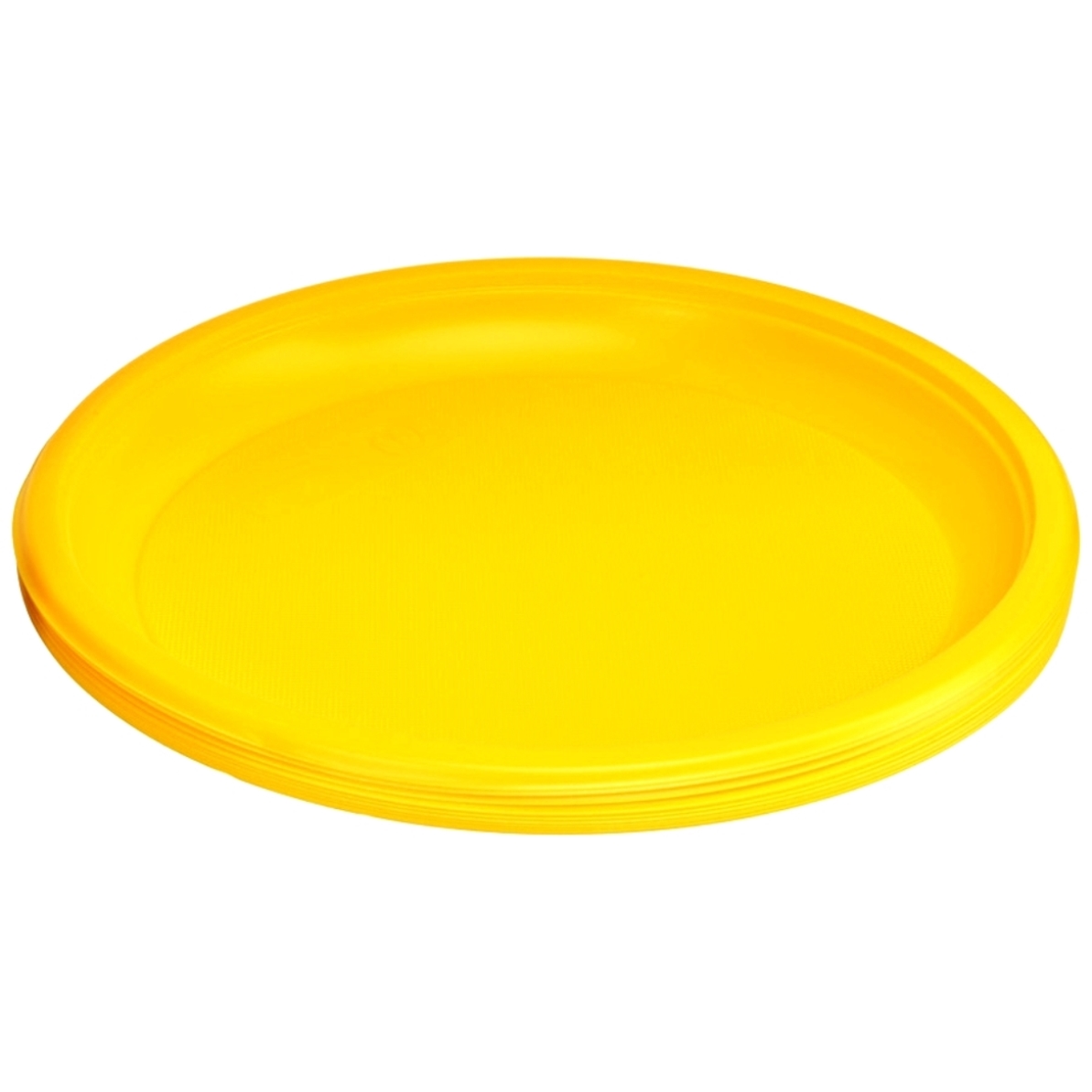 Тарелки одноразовые  d210 мм желтые 12 шт.
