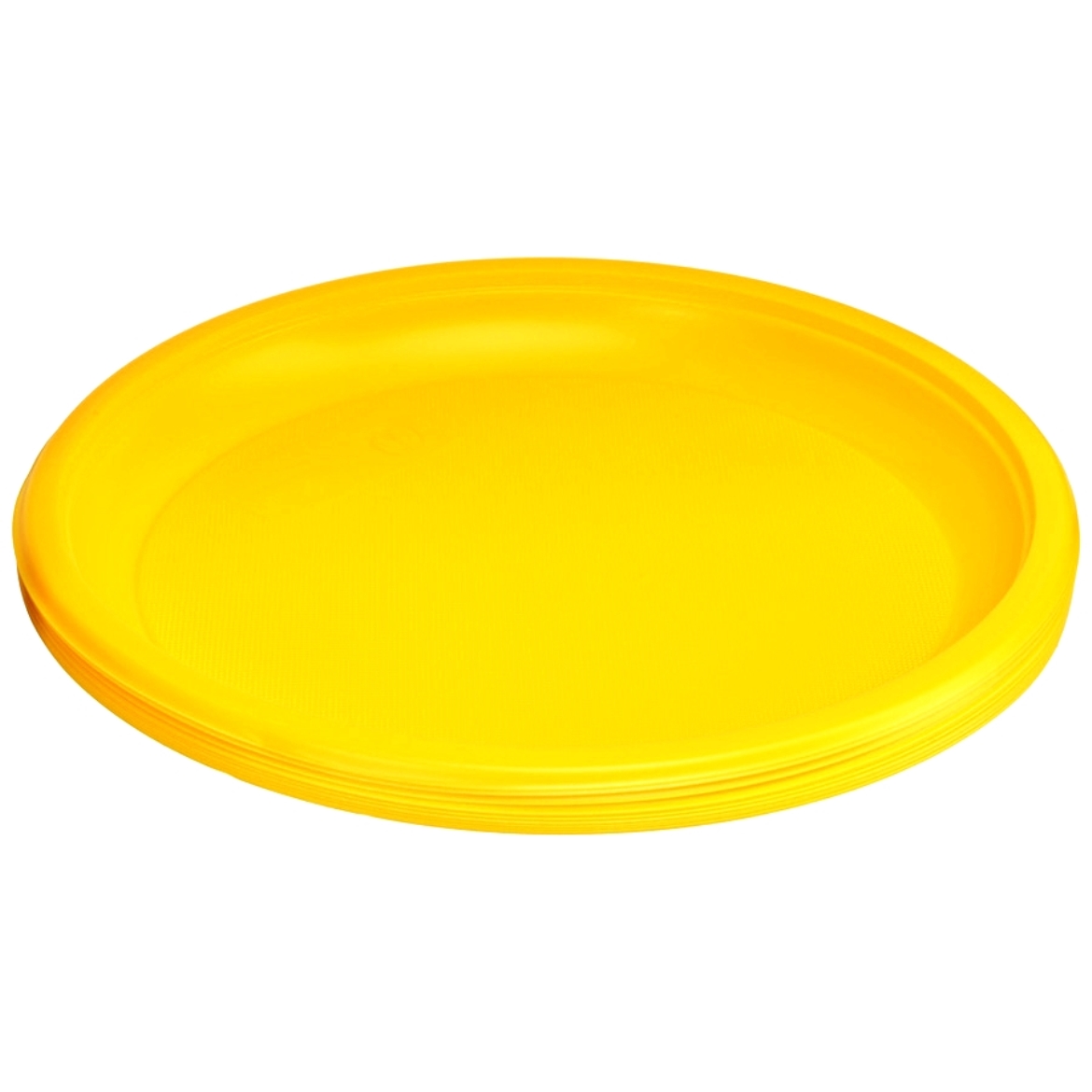 Тарелки одноразовые d170 мм желтые  12 шт.