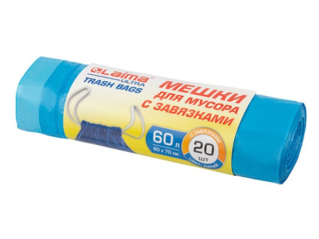 

Пакет Лайма Ultra 60L 20шт 607692, Голубой, 607692