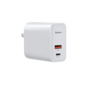 фото Сетевое зарядное устройство xiaomi baseus speed pps quick charger c+u 30w white (bs-ch905)