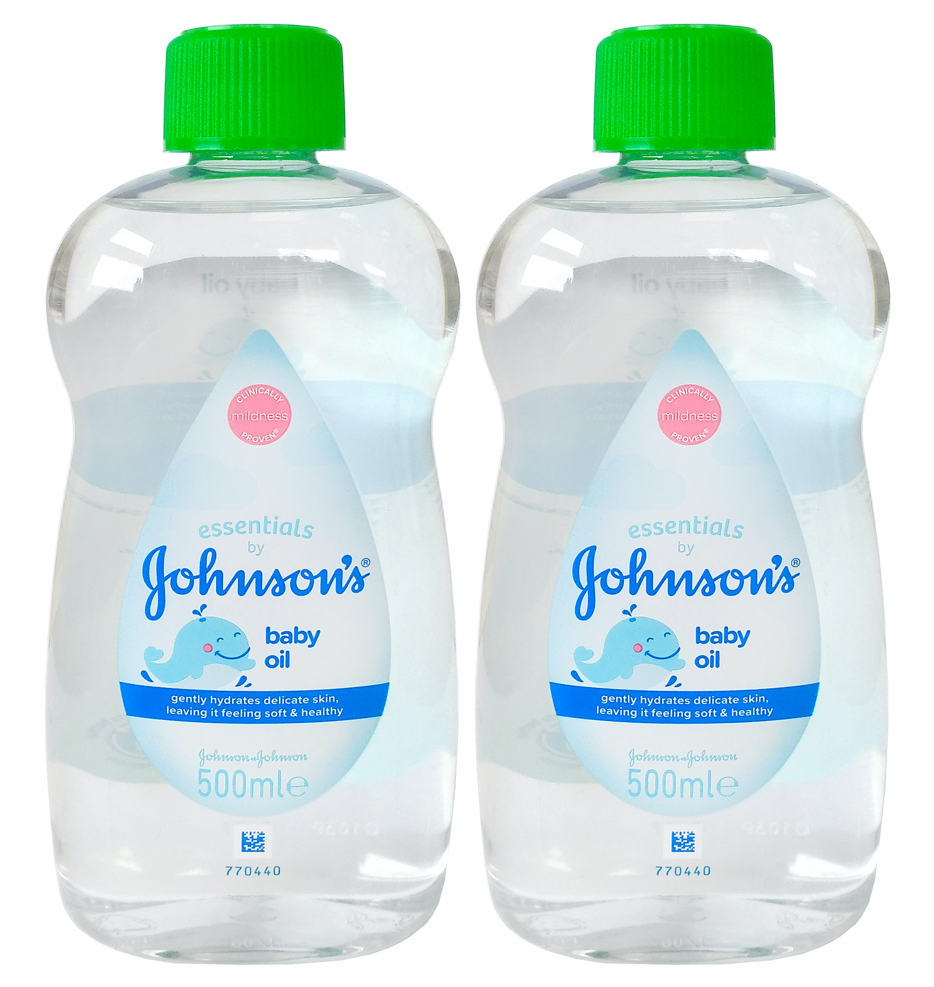 Масло детское Johnson's Baby Essentials для чувствительной кожи, 500 мл х 2 уп 1000 мл