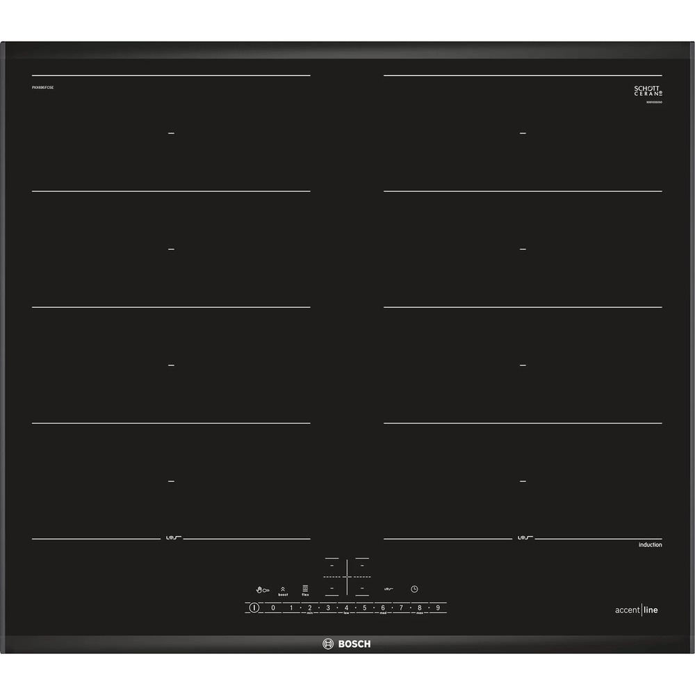 

Встраиваемая варочная панель индукционная Bosch PXX695FC5E черный, PXX695FC5E