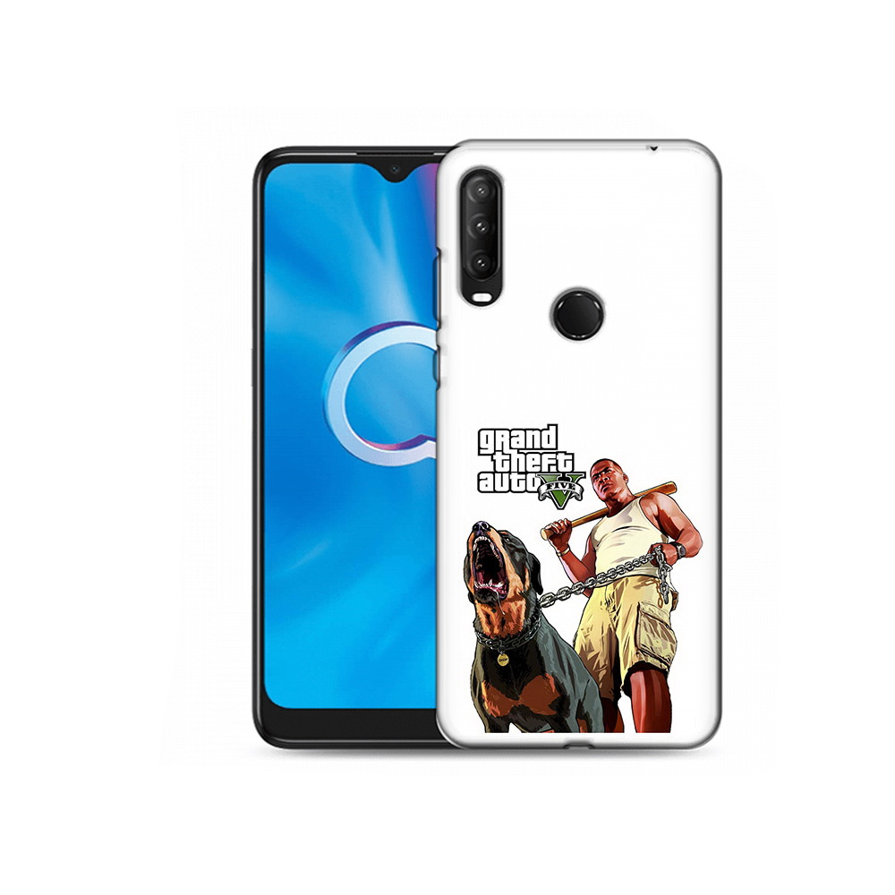 

Чехол MyPads Tocco для Alcatel 1SE (2020) 5030D GTA грозная собака (PT152068.668.18), Прозрачный, Tocco