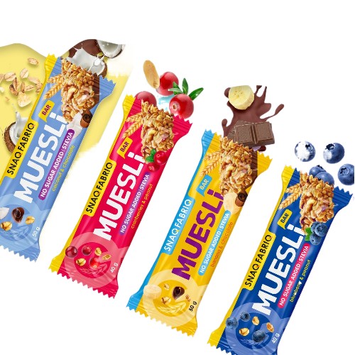 Батончик мюсли Snaq Fabriq Muesli Bar Ассорти, 24 шт по 50 г