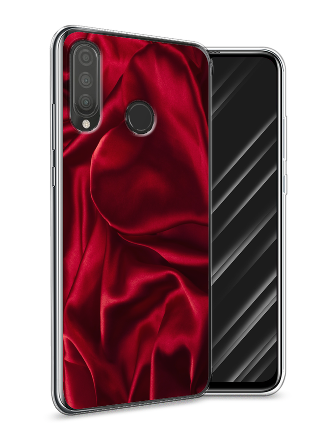 фото Чехол awog "текстура красный шелк" для huawei p30 lite
