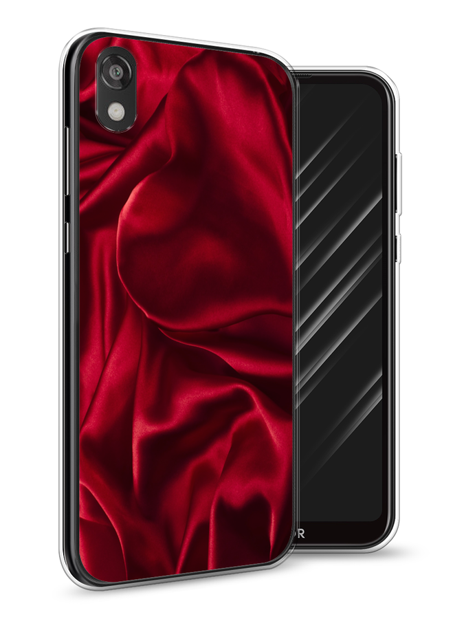фото Чехол awog "текстура красный шелк" для huawei y5 2019