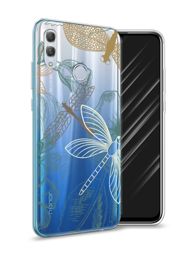 

Чехол Awog на Honor 10 Lite "Тени стрекоз", Коричневый;зеленый;белый, 67550-8