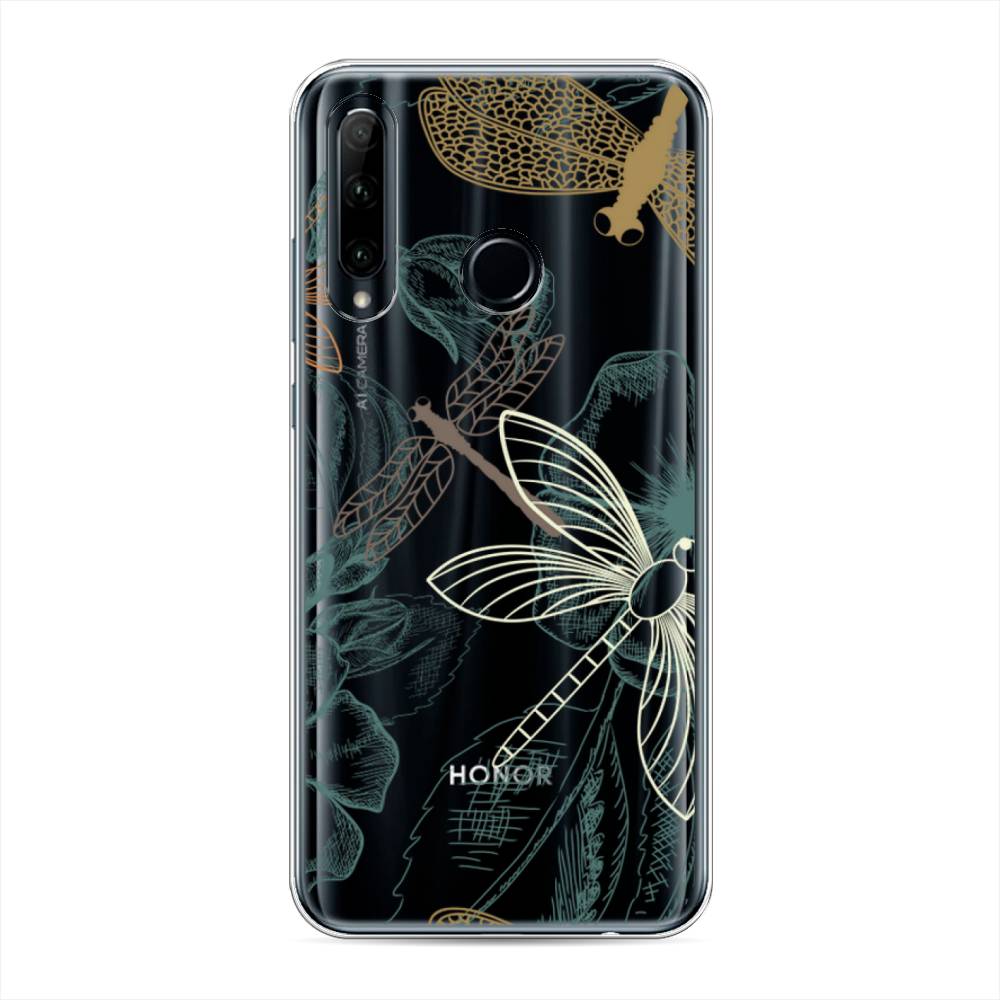 

Чехол Awog на Honor 10i "Тени стрекоз", Коричневый;зеленый;белый, 68850-8